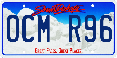 SD license plate 0CMR96