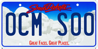 SD license plate 0CMS00