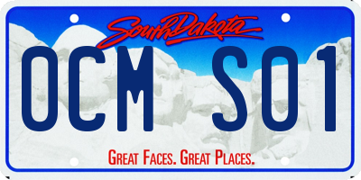 SD license plate 0CMS01