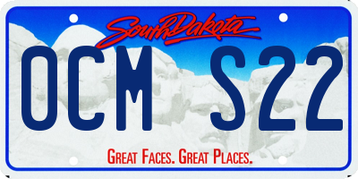 SD license plate 0CMS22