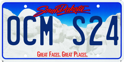 SD license plate 0CMS24