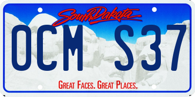 SD license plate 0CMS37