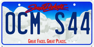 SD license plate 0CMS44