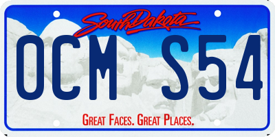 SD license plate 0CMS54