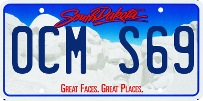 SD license plate 0CMS69