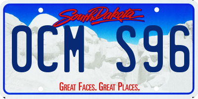 SD license plate 0CMS96