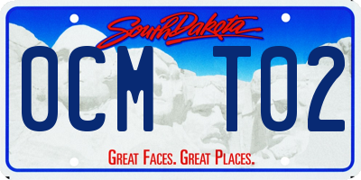 SD license plate 0CMT02