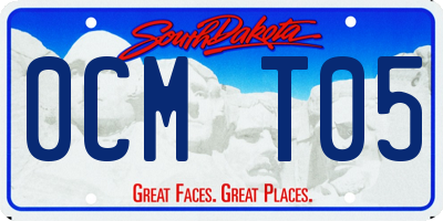 SD license plate 0CMT05