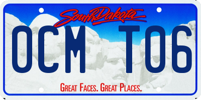 SD license plate 0CMT06