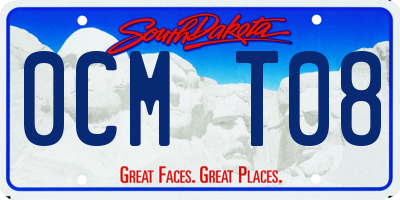 SD license plate 0CMT08