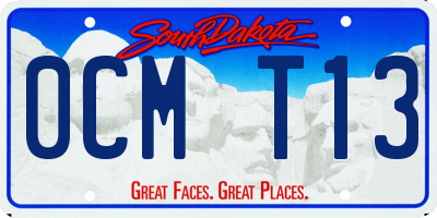 SD license plate 0CMT13