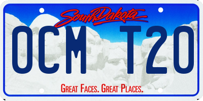 SD license plate 0CMT20