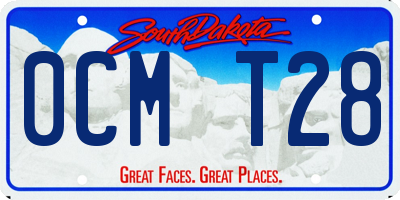 SD license plate 0CMT28