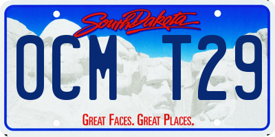 SD license plate 0CMT29