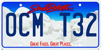 SD license plate 0CMT32