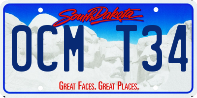 SD license plate 0CMT34