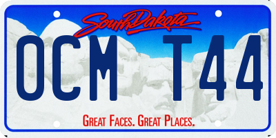 SD license plate 0CMT44