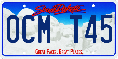 SD license plate 0CMT45