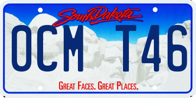 SD license plate 0CMT46