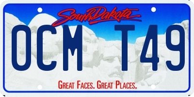 SD license plate 0CMT49