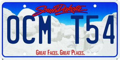SD license plate 0CMT54