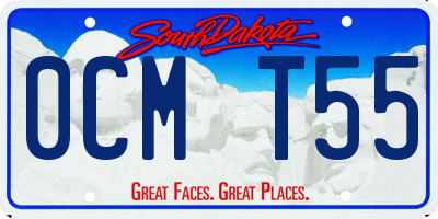 SD license plate 0CMT55