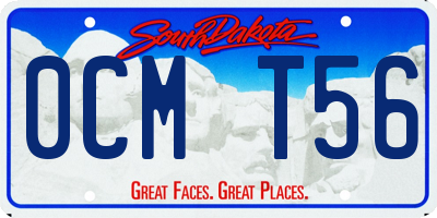 SD license plate 0CMT56
