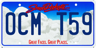 SD license plate 0CMT59