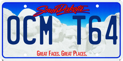 SD license plate 0CMT64