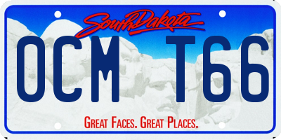 SD license plate 0CMT66