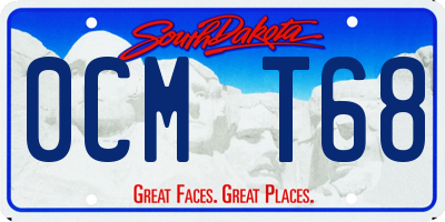 SD license plate 0CMT68