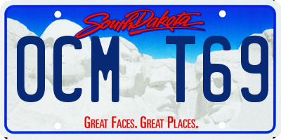 SD license plate 0CMT69