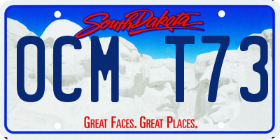SD license plate 0CMT73