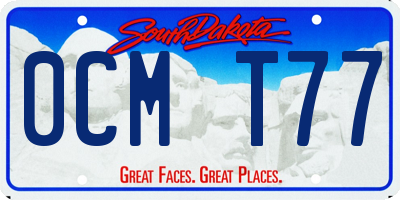 SD license plate 0CMT77