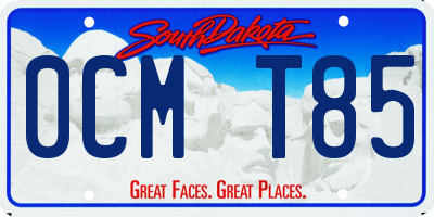 SD license plate 0CMT85