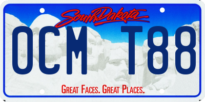 SD license plate 0CMT88