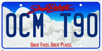 SD license plate 0CMT90