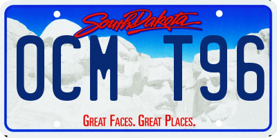 SD license plate 0CMT96