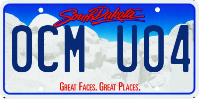 SD license plate 0CMU04