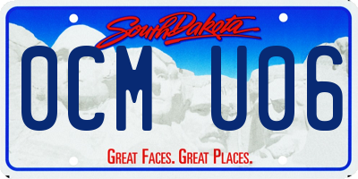 SD license plate 0CMU06