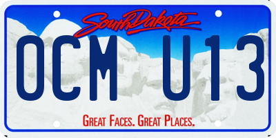 SD license plate 0CMU13