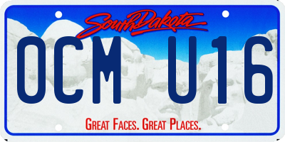 SD license plate 0CMU16