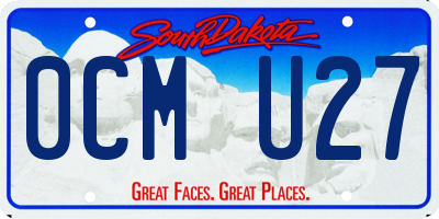 SD license plate 0CMU27