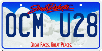 SD license plate 0CMU28
