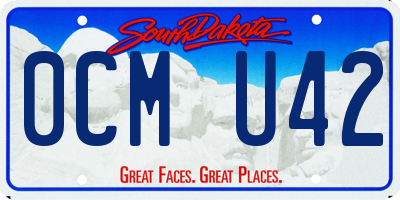 SD license plate 0CMU42