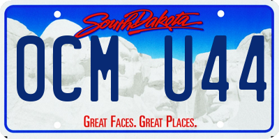 SD license plate 0CMU44