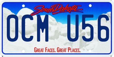 SD license plate 0CMU56