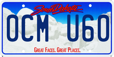 SD license plate 0CMU60