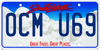 SD license plate 0CMU69