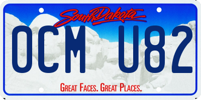 SD license plate 0CMU82